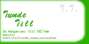 tunde till business card